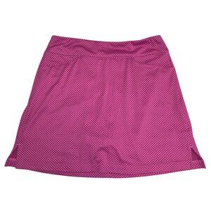 Lady Hagen Womens Golf Skort Size 8 Pink Chevron Pattern Polyester & Spandex 389